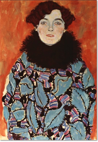 Gustav Klimt, Johanna Staude, (unvollendet), 1917-18, Öl auf Leinwand, 70 x 50 cm. Österreichische Galerie Belvedere, Wien.