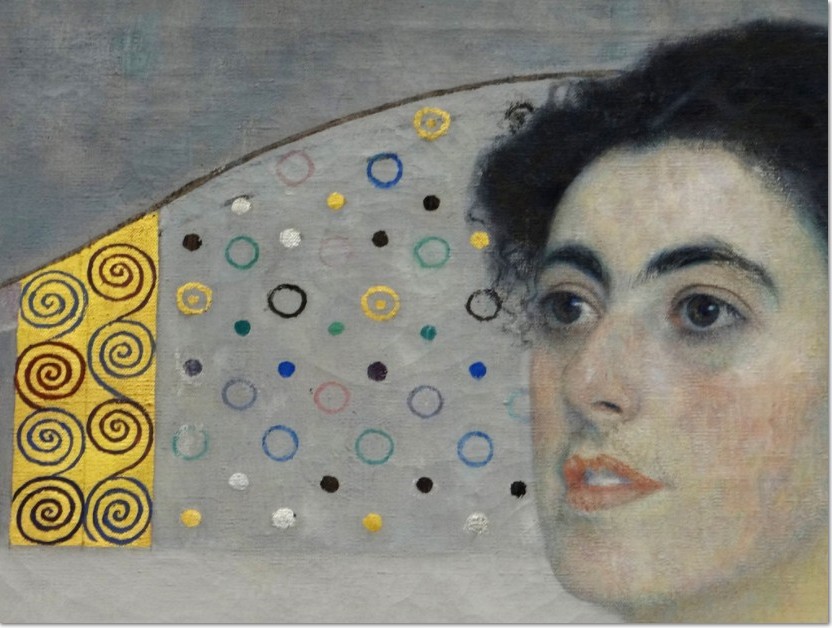 Gustav Klimt Margarethe Wittgenstein, 1905, (Ausschnitt), Bayerische Staatsgemaldesammlungen, Neue Pinakothek, München, Öl auf Leinwand, 190 x 180 cm