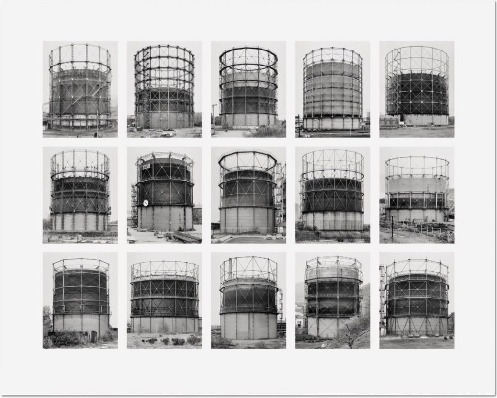 Bernd und Hilla Becher Gasbehälter (Gas Tanks) 2009 Image VII from Typologies Digital pigment print (Ditone) on photo paper, 90 x 112 cm (35½ x 44"). Edition of 40, signed "B. + H. Becher" on label verso by H. Becher, numbered.