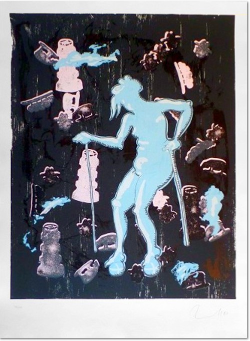 Jörg Immendorff - Ohne Titel Dialog / Gertrude [3002] 2001 Farbserigraphie Auflage 100, sign. und num. 91 x 71 cm auf 107 x 78 cm
