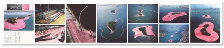 Christo and Jeanne-Claude- Surrounded Islands, 1980 - 83, 2009, 7-part leporello, digital pigment print (Ditone) on 260 g Hahnemühle Baryta paper, 32 x 175 cm, (12½ x 69 in). Edition: 75, signed and numbered.
