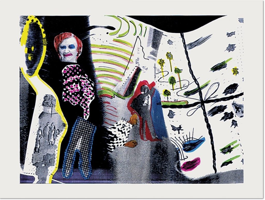 Sigmar Polke - S. schmeckt Pfirsich von H., 1996, Grano lithograph, embossing, on rag paper, 59 x 77 cm (23¼ x 30¼ in.), signed and numbered. Edition of 60 + X.