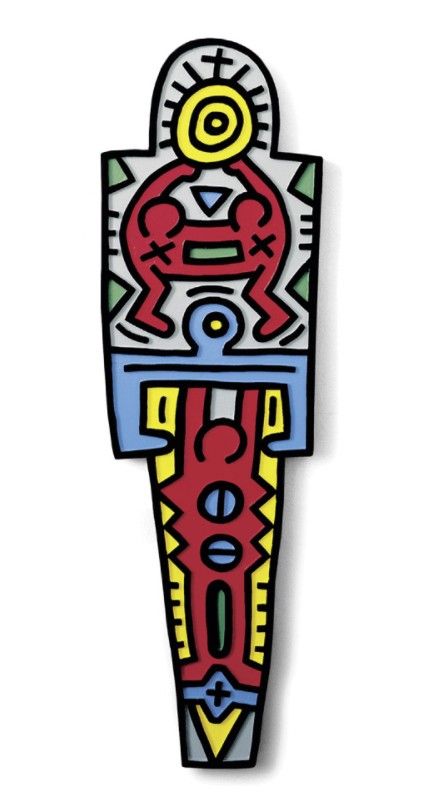 Keith Haring - Totem [wood], 1988/89 Carved plywood, painted in colors, 184 x 56 x 5 cm (72 x 22 x 2 in.), edition of 35.