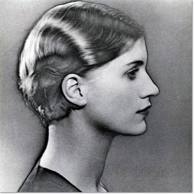 Man Ray - Lee Miller, 1930, profile portrait woman head solarization , Album 20-34, p 52