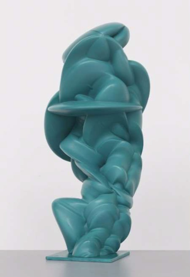 Tony Cragg - Loop (turquoise), 2014, Jesmonite ( Water-based, Solvent free Composite Material), signature engraved at the base.,edition 1/30, dimensions: 37.5 × 20 × 17 cm / 14 4/5 × 7 9/10 × 6 7/10 in