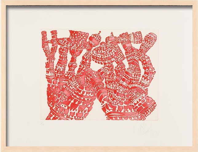 Tony Cragg: "Manipulation 1", 2007, Lithograph on hand made paper, signed and numbered, edition of 24, size: 50 x 66 cm, framed: 53 x 69 cm