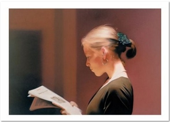 Gerhard Richter, Lesende (Reader), offset print after the oil painting of the same title from 1994, Catalog Raisonné: 804, unsigned, picture size: 50.8 x 35.8 cm, sheet size: 71 x 55.9 cm