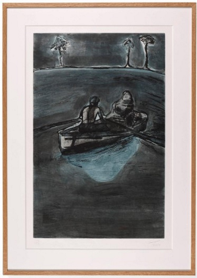 Peter Doig 1959 - to be titled, 2016 Edition of 30 signed, numbered and dated lower margin etching with gravure, spitbite 63.5 x 94.6 cm