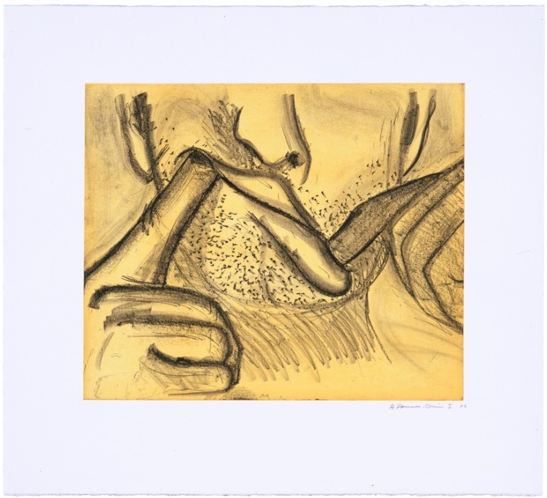 Bruce Nauman Soft Ground Etching - Lavender, 2007, 1 of 2 color etchings 29 1/2" x 39" (74.93 x 99.06 cm) Edition of 50