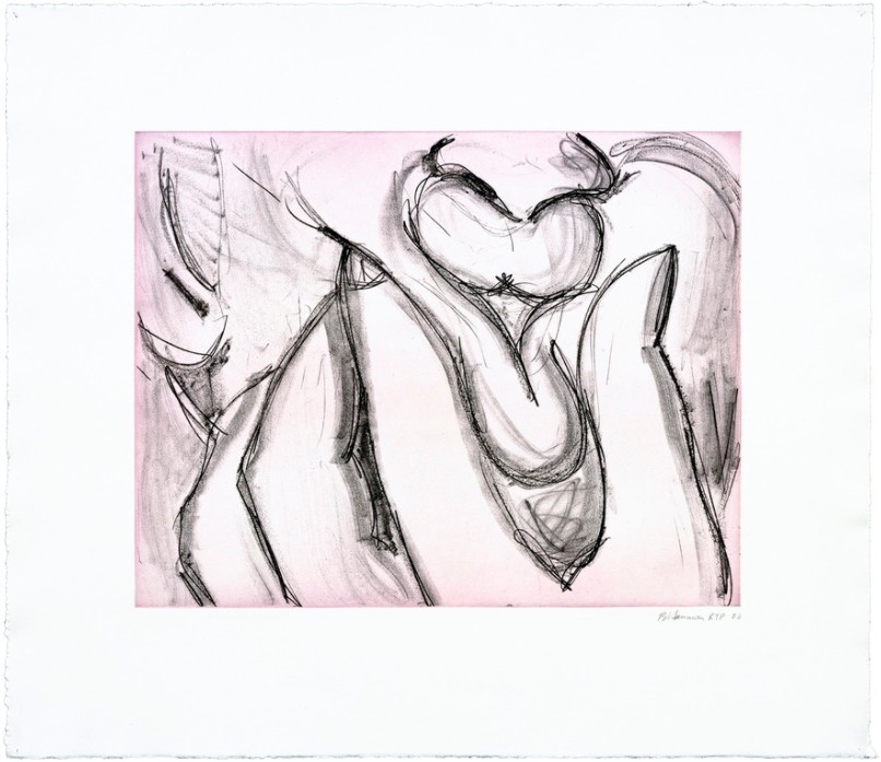 Bruce Nauman Soft Ground Etching - Lavender, 2007 2 color etchings 29 1/2" x 39" (74.93 x 99.06 cm) Edition of 50