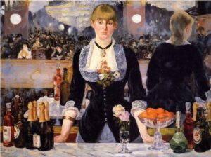 Edouard Manet: ” Un Bar des Folies-Bergère “, 1881, Huile sur toile, 96,2 x 130 cm, © Coutauld Institue Galleries, Londres