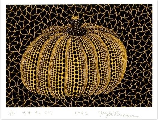 Yayoi Kusama: Pumpkin (Y), 1992, screenprint, framed, size: 28 x 37.5 cm ed. of 150