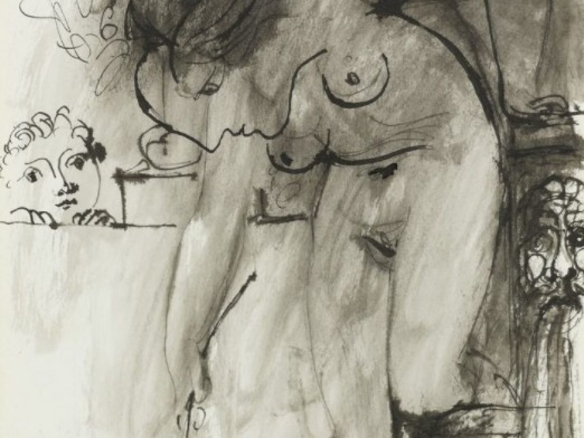 Pablo Picasso – Femme au bain, 1933 Pen and black ink and grey