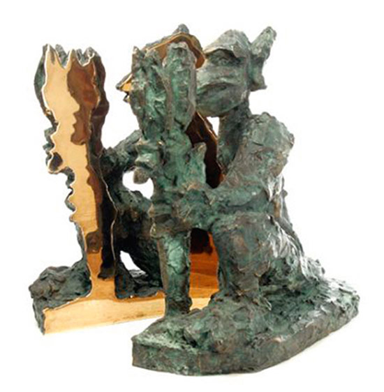 Jörg Immendorff: 'Alter Ego, 1995, Sculpture, bronze, two-pieces, size: 26 cm x 36.6 cm x 38.5 cm, weight approx. 28 kg, edition of 980.
