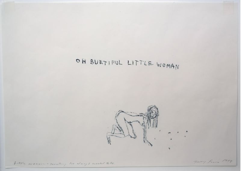 Tracey Emin Little Woman - Something I always wanted to be 1998 monoprint cm 30 x 42 (11.8 x 16.5 in.)