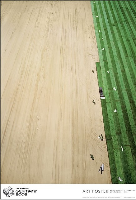 Andreas Gursky: “Untitled XV (FiFA World Cup)”, 2005, Original-Poster FiFA Worldcup 2005, limited editionof 800, handsigned by Andreas Gursky and numbered 462/800, size: 97 x 66 cm