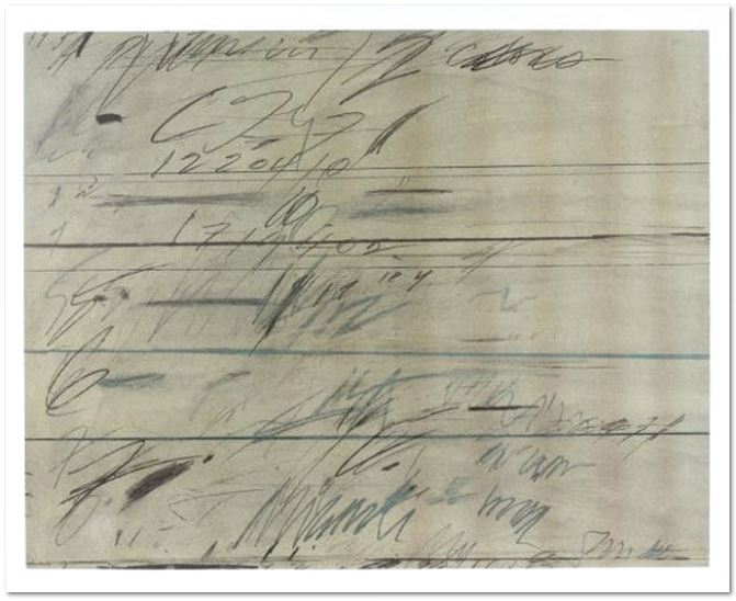 Cy Twombly Roman Notes 1971 Price on request 69,7 x 87 cm / 27.4 x 34.3 in