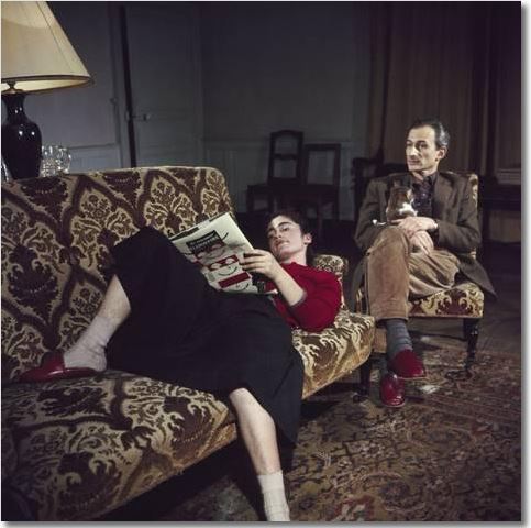 BALTHUS - Portrait of Painter Balthus and His Niece Frederique Tison at the Chateau De Chassy, by Dean Loomis