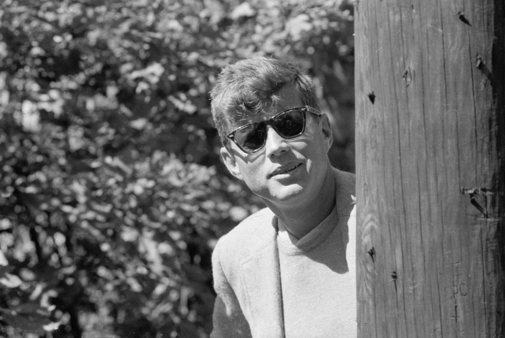 Toni Frissell, John F. Kennedy, wearing sunglasses Creator(s): Frissell, Toni, 1957 September