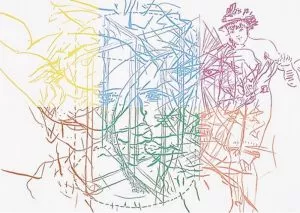 David Salle - The Drunken Chauffeur 2 - Serie mit 8 Blättern, signiert, Siebdruck, Format: 75 x 106,5 cm, lim. Auflage: 45 Exemplare + 10 AP's