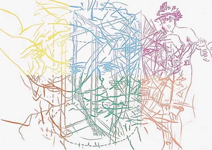 David Salle - The Drunken Chauffeur 2 - Serie mit 8 Blättern, signiert, Siebdruck, Format: 75 x 106,5 cm, lim. Auflage: 45 Exemplare + 10 AP's