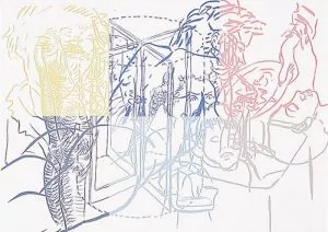 Drunken Chauffeur, 1983, Serie mit 8 Blättern, signiert, Siebdruck, Format: 75 x 106,5 cm, lim. Auflage: 45 Exemplare + 10 AP's.