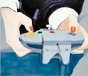 Miltos Manetas - Point Of View (Mai With Nintendo Controller) (Prop Art)