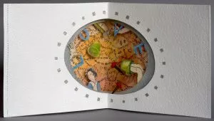 Tomoko Kato - Summersky, 3-dimensional paper art, signed, size: ca. 35 x 17,5 cm