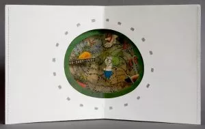 Tomoko Kato - Woman in a bucket, 3-dimensional paper art, signed, size: ca. 35 x 17,5 cm