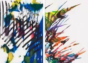 Katharina Grosse - Cokeypane (Portfolio with 4 lithographs), printed on 300 g. Velin d’Arches paper, edition of 50, signed and numbered, size each: 100 x 70 cm