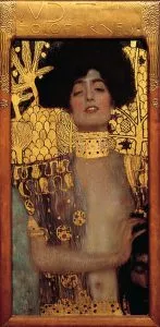 Gustav Klimt: Judith I, 1901. Öl auf Leinwand mit Goldauflage. 84 x 42 cm. Wien, Österreichische Galerie Belvedere (