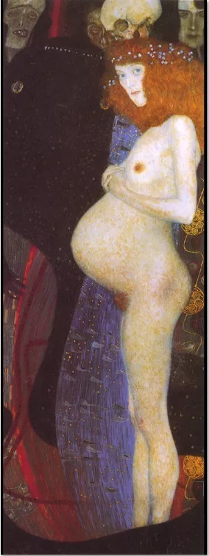 Gustav Klimt Hoffnung I, 1903, Öl auf Leinwand, 181 × 67 cm, National Gallery of Canada, Ottawa