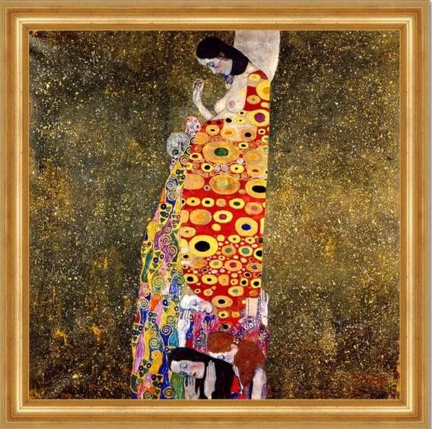 Gustav Klimt Hoffnung II, 1907-08, Öl auf Leinwand, 110.5 x 110.5cm, Museum of Modern Art in New York.