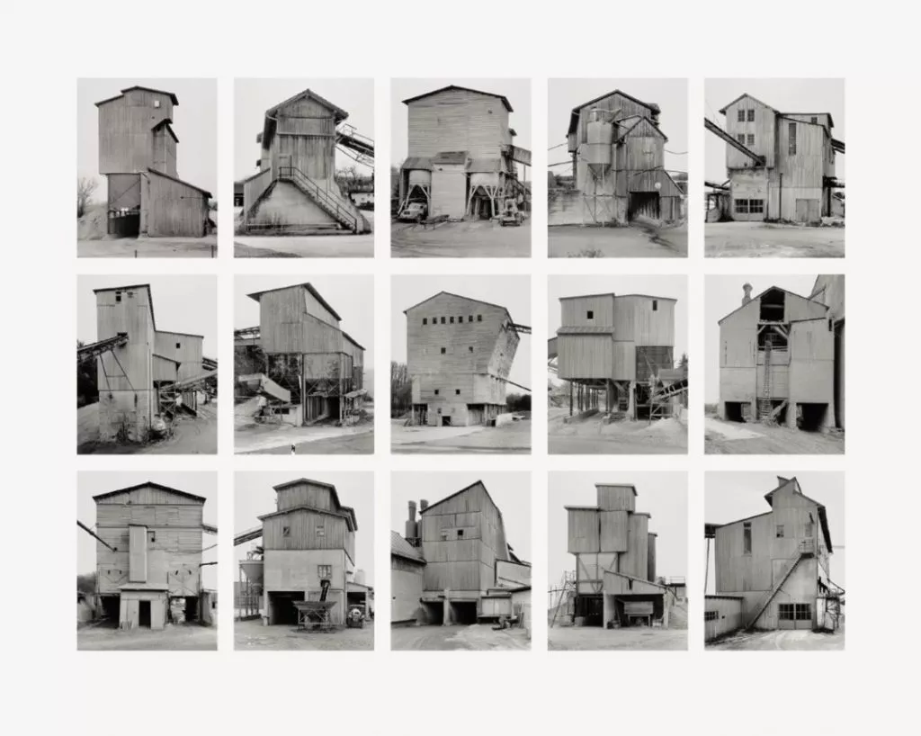 Bernd und Hilla Becher Kies- und Schotterwerke (Gravel Plants) 2006 Image III from Typologies Digital pigment print (Ditone) on photo paper, 90 x 112 cm (35½ x 44