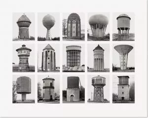Bernd und Hilla Becher Wassertürme (Water Towers) 2007 Image IV from Typologies Digital pigment print (Ditone) on photo paper, 90 x 112 cm (35½ x 44