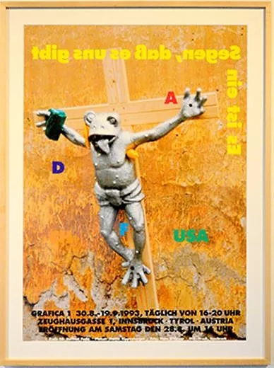 MARTIN KIPPENBERGER, Original Exhibition Poster, Innsbruck, 1993 Offset screenprint 33 x 23 5/8 inches (83.82 x 60 cm)