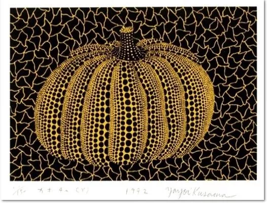 Yayoi Kusama: Pumpkin (Y), 1992, screenprint, framed, size: 28 x 37.5 cm ed. of 150