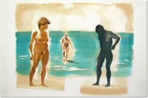 Eric Fischl: ‘ Beach Scenes’, 1989, 4 x Aquatinta Etchings on Vélin, each signed, numbered, dated, edition of 100, size each: 89,5 x 137 cm