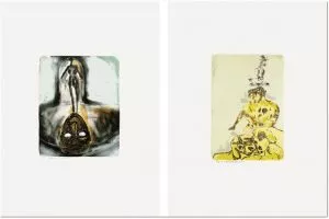 Francesco Clemente - Untitled 1984 Set of 2 lithographs on rag paper, 108 x 77 cm (43 x 30 in.) ea., edition of 25, signed and numbered.