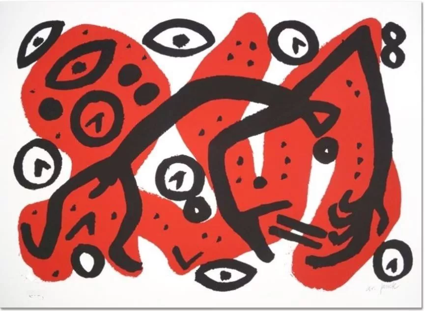 A.R. Penck: 'Perry Rhodan 3', 1996, Farbserigrafie, signiert und nummeriert, lim. Auflage: 40 + e.a., Format: 70 x 100 cm