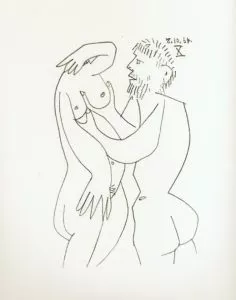 Pablo PICASSO Lithograph Le Goût du bonheur, Carnet III - Planche 10