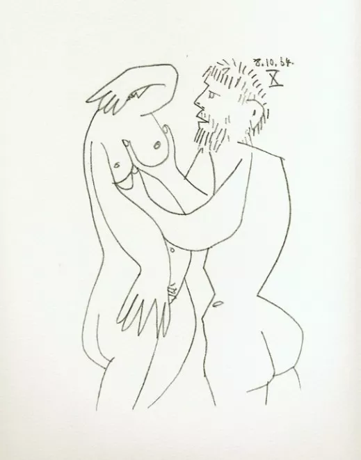 Pablo PICASSO Lithograph Le Goût du bonheur, Carnet III - Planche 10