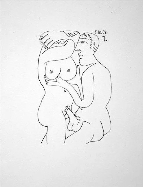 Pablo Picasso: Lithograph : Le Goût du bonheur, 1970, Suite 5