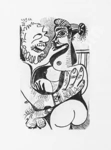 Pablo Picasso: Lithograph : Le Goût du bonheur, Carnet III - No 61 of the total seventy one lithographs, with the title page, N. 372/666