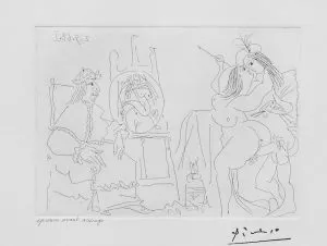Pablo Picasso Raphael et la Fornarina X: Le Pape a Fait Apporter son Fauteuil, 1968
