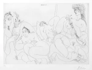 Pablo Picasso - Suite 347 - Etching 20 August 1968 I (L.289)