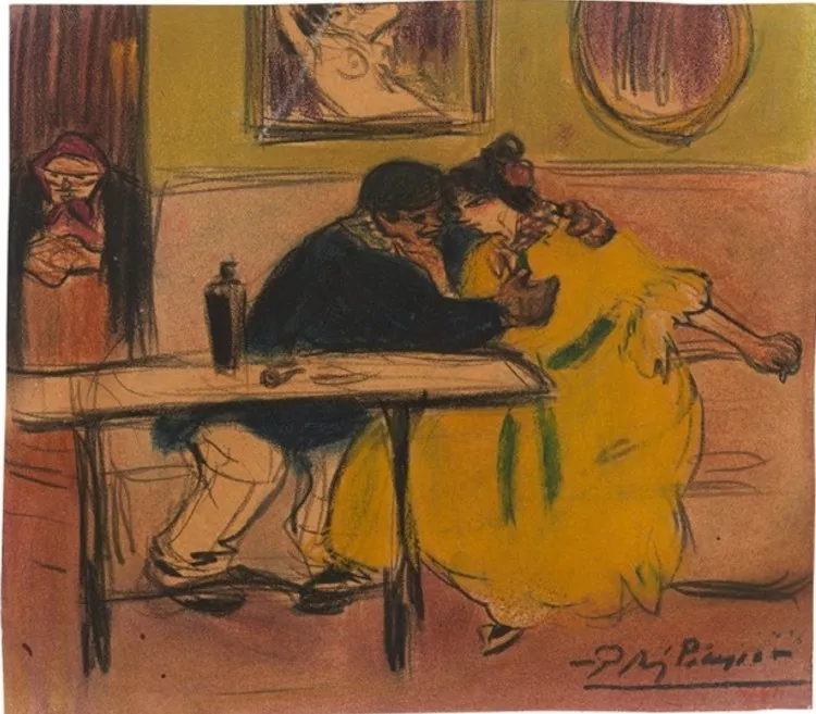 Pablo Picasso. The divan. c. 1899, Museu Picasso, Barcelona ©Successió Picasso.VEGAP. Barcelona 2017