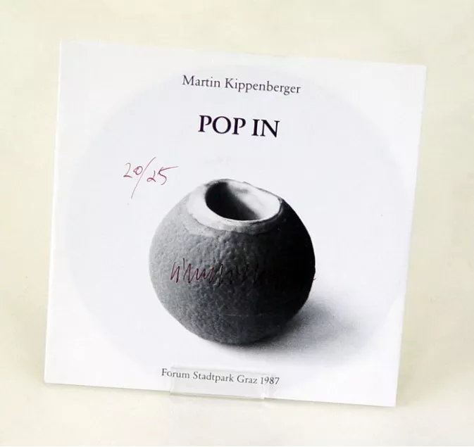 MARTIN KIPPENBERGER: “Pop In, 1984, vinyl 7”, sleeve, edition of 25, signed, numbered, dated in print, regular edition 500 non-signed published by Forum Stadtpark, Graz, Austria, never played, pristine