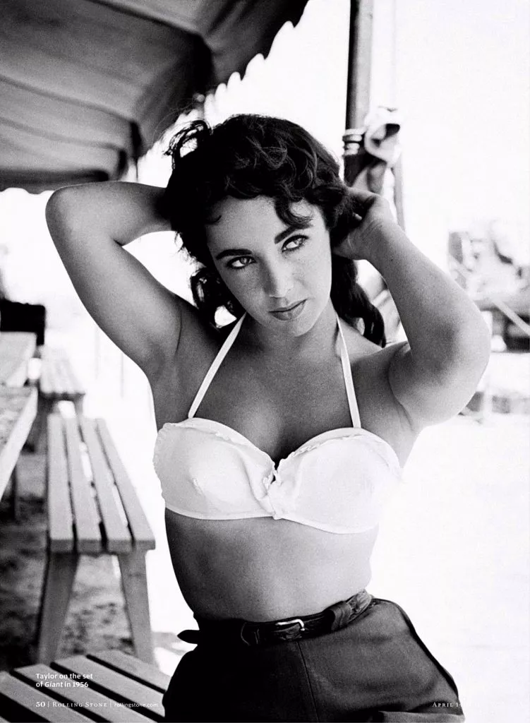 Frank Worth Elizabeth Taylor With Bustier No 2 On Set Of Giant 1955 1