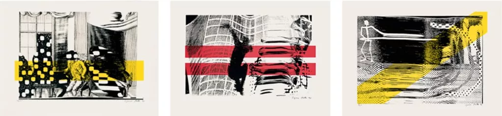 Sigmar Polke - Der erste Schnitt... 1995, [Der erste Schnitt, Der zweite Fall, Der dritte Stand], Set of 3 screenprints, each print 54,5 x 75 cm (21½ x 29½ in.), each signed and numbered. Edition of 60